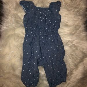Baby girl jean pants one piece with bow